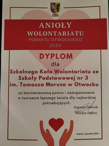 Anioła Wolontariatu Powiatu Otwockiego