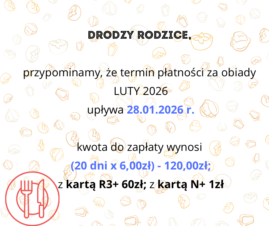 Opłata za obiady luty