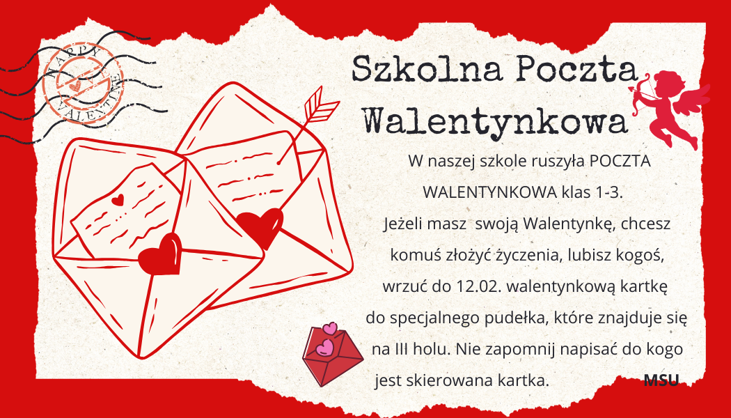 Poczta Walentynkowa klasy 1-3