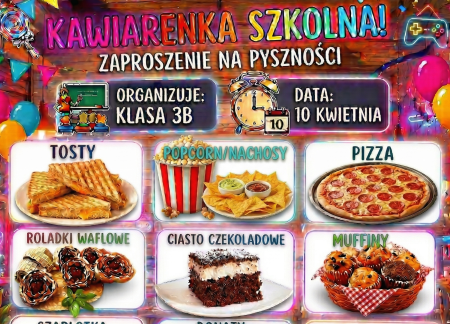 klasa 3b zaprasza na kawiarenkę