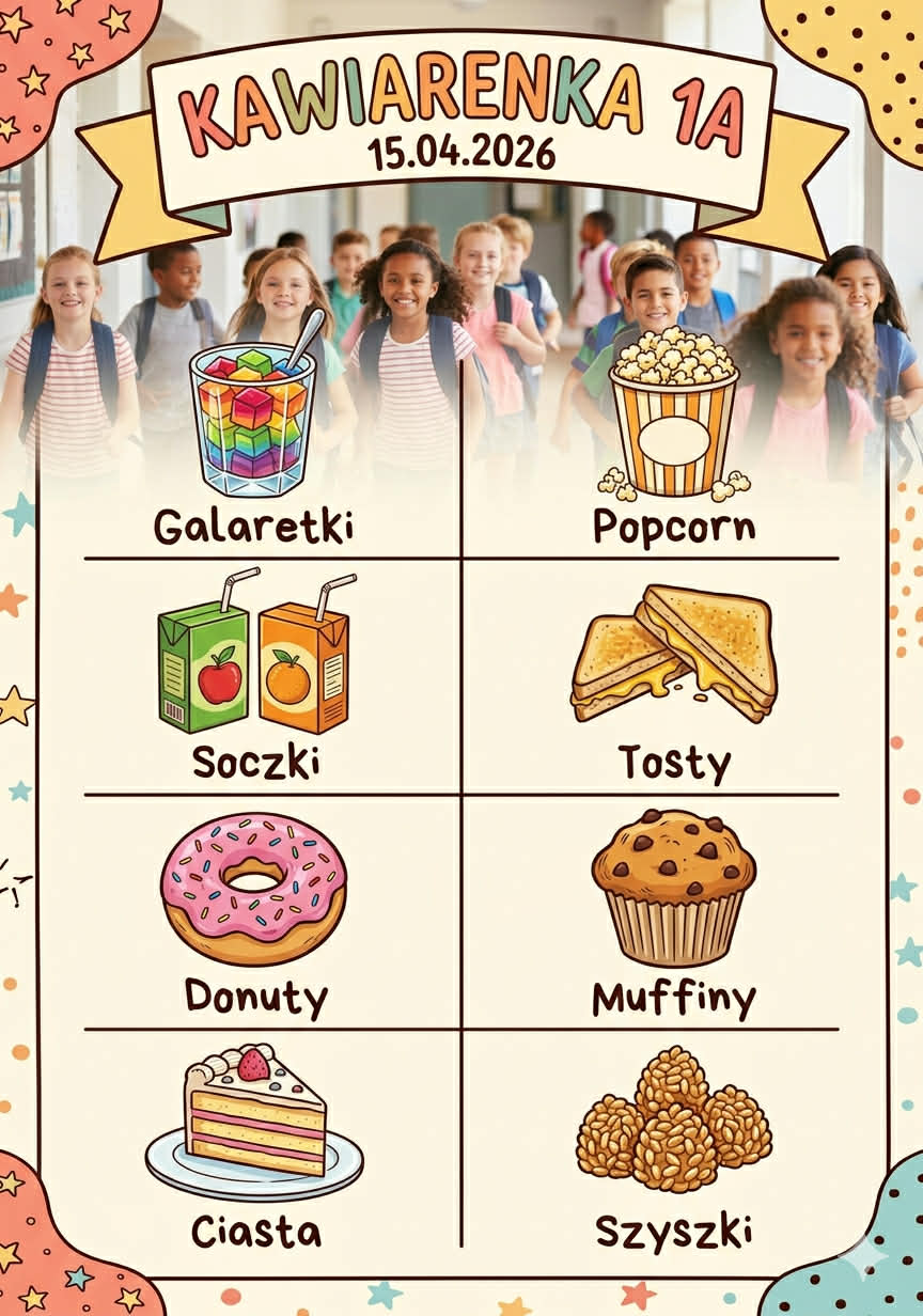 Zapraszamy na kawiarenkę klasy 1a