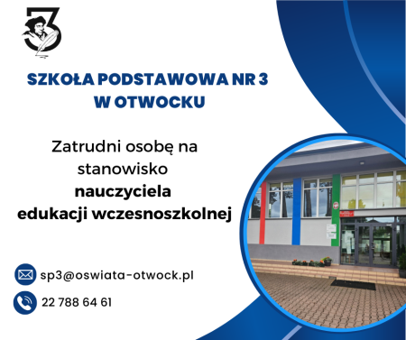 oferta pracy - nauczyciel edukacji wczesnoszkolnej 