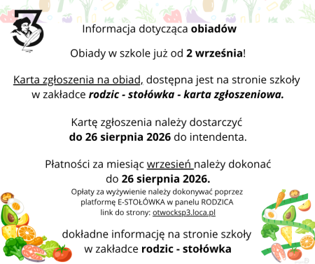 Informacja obiady