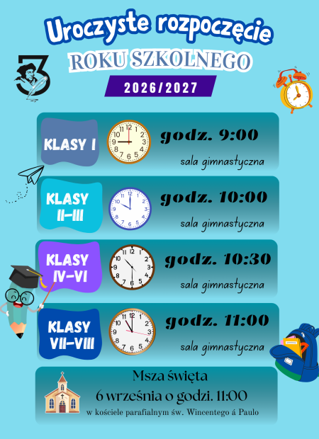 Rozpoczęcie roku szkolnego 2026/2027