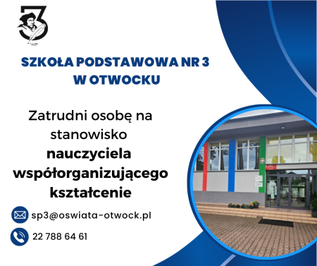 oferta pracy - nauczyciel współorganizujący kształcenie